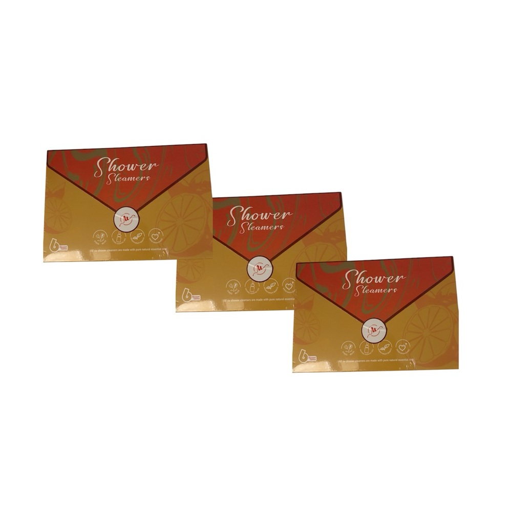 Shower Steamers Set in Red and Gold